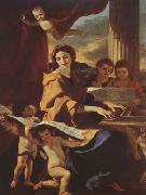 Nicolas Poussin St Cecilia (mk08) oil painting on canvas